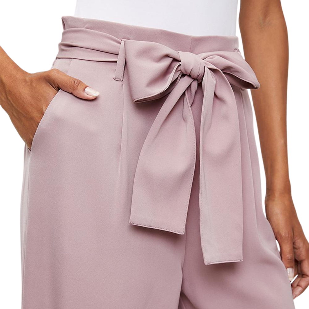 Dusty Pink High Wasted Paperbag Trouser - Image 2
